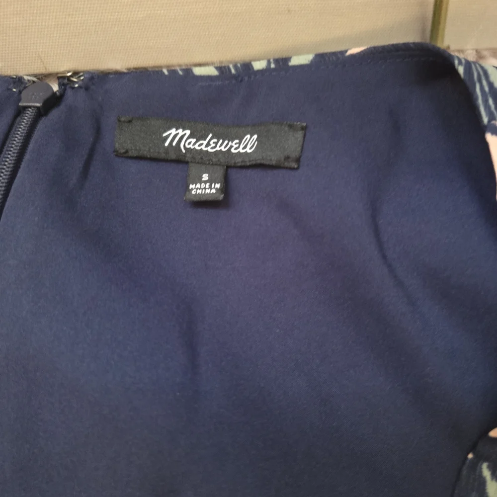 Madewell Blue A-Line Midi Skirt with Pleats - Picture 4 of 4